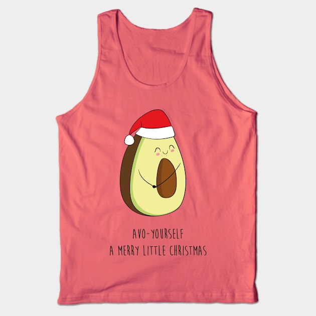 Avo-Yourself A Merry Christmas- Funny Avocado Christmas Gift Tank Top by Dreamy Panda Designs